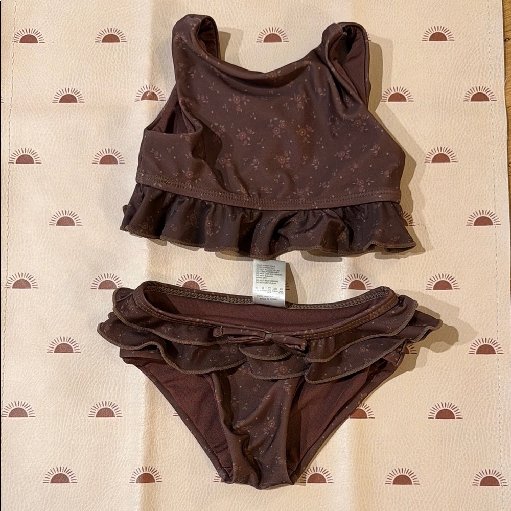 Jamie Kay Two Piece floral bathing suit 1Y